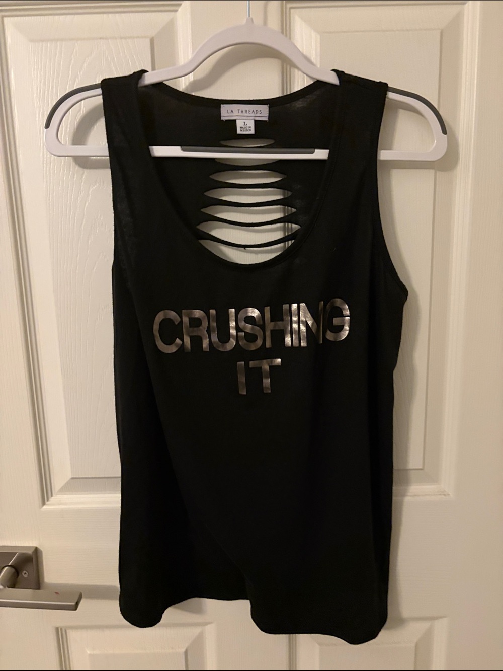 Black 'Crushing It' Sleeveless Tank
